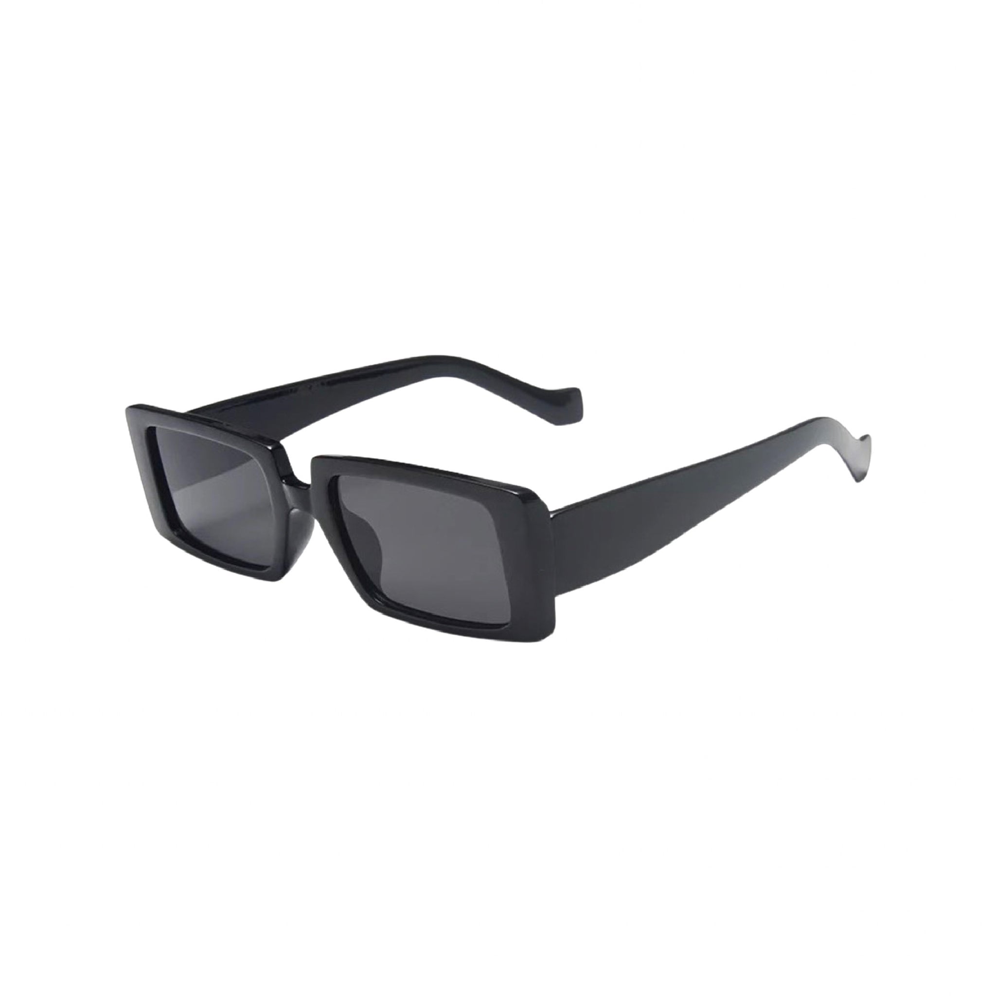 Square Sunglasses Clear Frame Black Lens Sunglasses TRANSPARENT